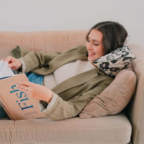 SALVADOR Vienne | Coussin de tête coton et lin | Fabriqué en France