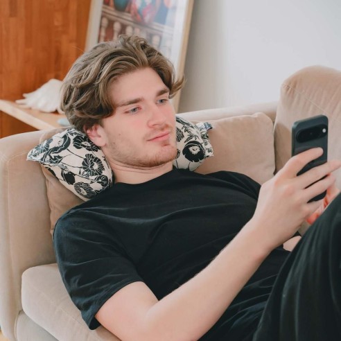 SALVADOR Vienne | Coussin de tête coton et lin | Fabriqué en France