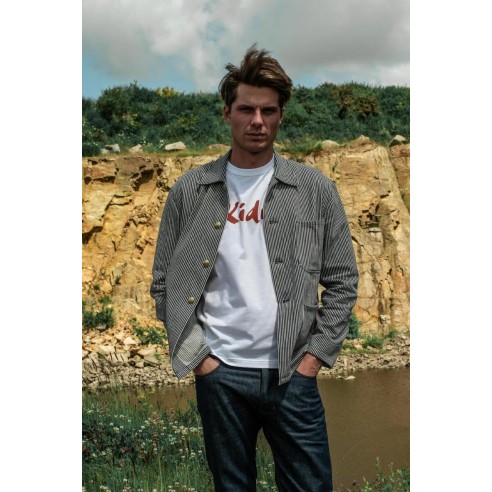 Veste Rayée Noir et Blanc Homme