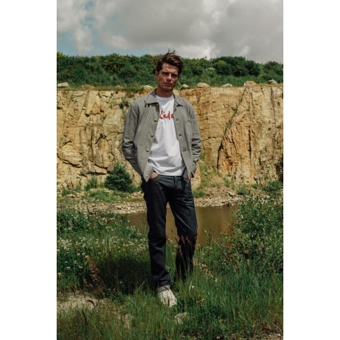 Veste Rayée Noir et Blanc Homme