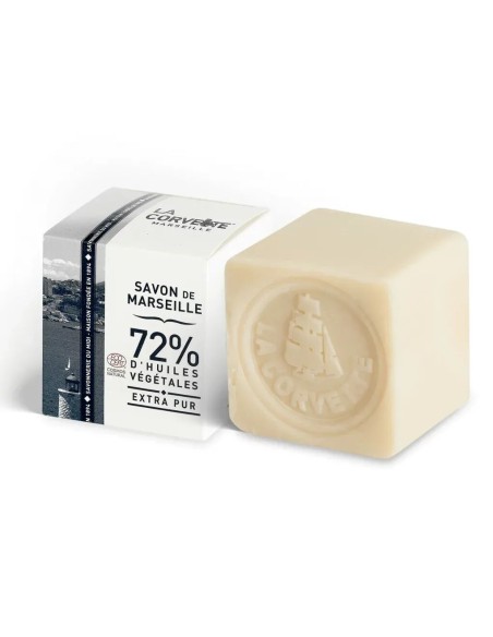Cube de Savon de Marseille EXTRA PUR – 200g – En boite – COSMOS NATURAL