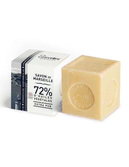 Cube de Savon de Marseille EXTRA PUR – 500g – En boite – COSMOS NATURAL