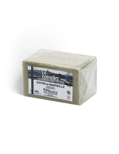 Savon de Marseille OLIVE – 400g – Sous film – COSMOS NATURAL