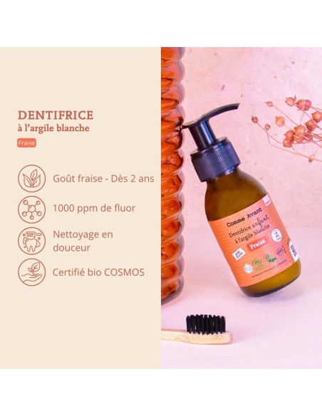 Dentifrice enfant en pâte à la fraise