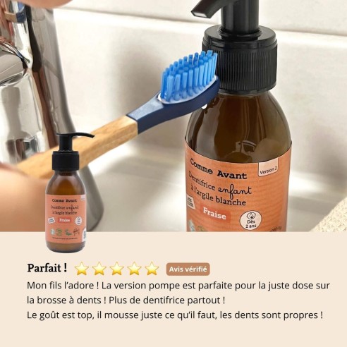 Dentifrice enfant en pâte à la fraise