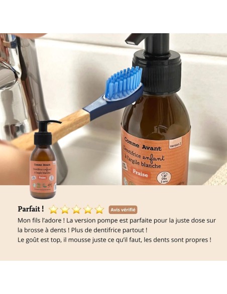 Dentifrice enfant en pâte à la fraise