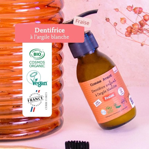 Dentifrice enfant en pâte à la fraise