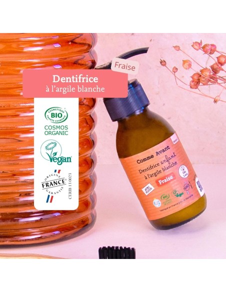 Dentifrice enfant en pâte à la fraise