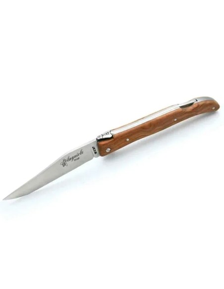 Couteau laguiole à pompe en bois d'olivier