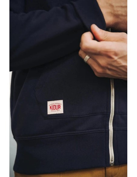 Sweat à Capuche Bleu Marine Broderie