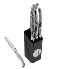 Bloc 6 couteaux Jean Dubost Laguiole marble