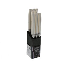 Bloc 6 couteaux Jean Dubost Laguiole Stand'up blanc, made in France