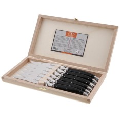 Coffret 6 couteaux Jean Dubost Laguiole premium noir