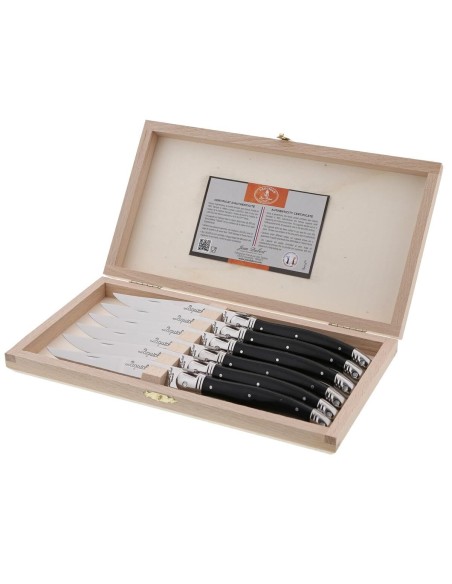 Coffret 6 couteaux Jean Dubost Laguiole premium noir