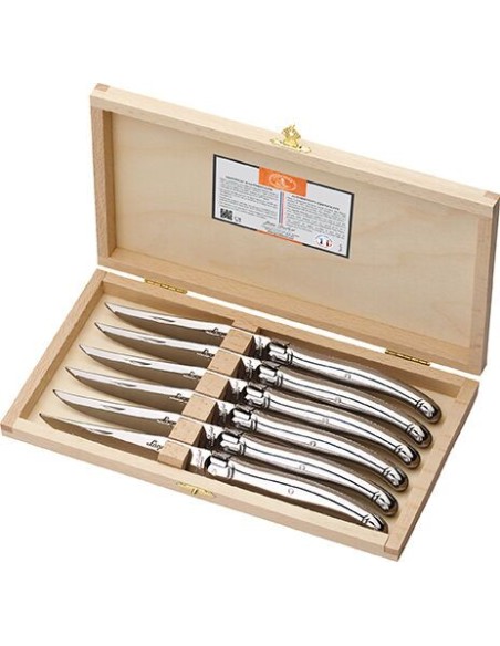 Coffret 6 couteaux Jean Dubost Laguiole premium tt inox