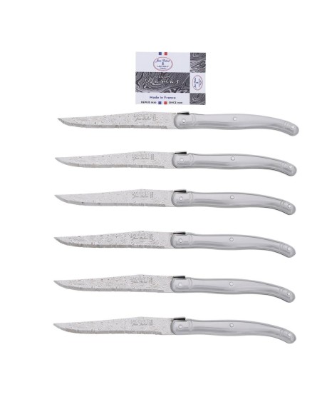 Couteaux Jean Dubost Laguiole tout inox décor Damas