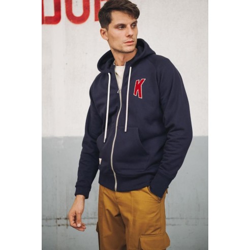 Sweat à Capuche Marine Broderie