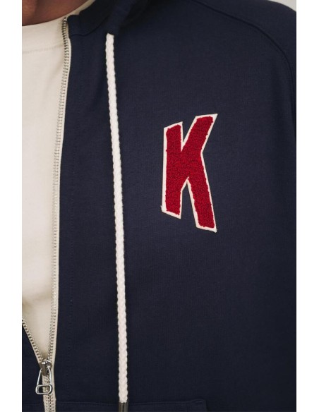 Sweat à Capuche Marine Broderie