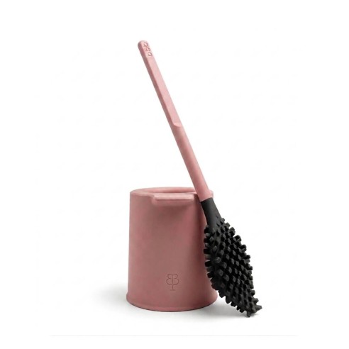 bbb La Brosse Rose Perle — brosse WC bio-sourcée made in France — BIOM Paris