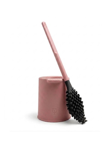 bbb La Brosse Rose Perle — brosse WC bio-sourcée made in France — BIOM Paris