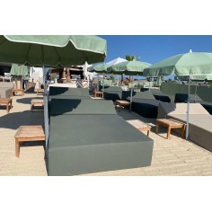 Lit de piscine kaki élégant et confortable pour l’extérieur 2