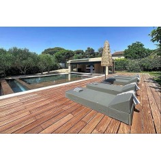 Lit de plage ABOO kaki | Design outdoor | Waterproof et résistant 2