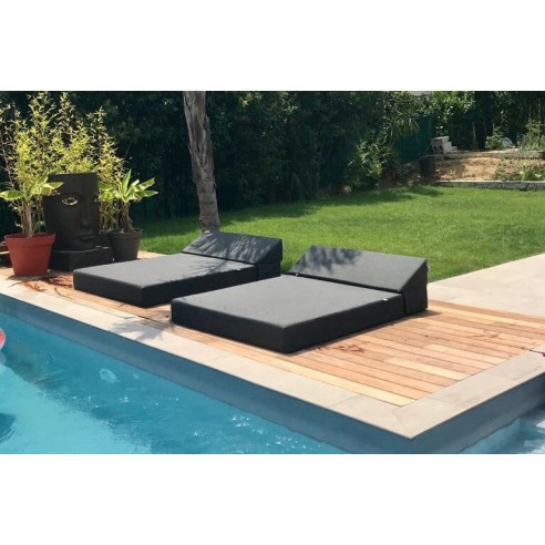Lit de plage DOUBLE JUNG KAKI | Waterproof, confort haute résilience