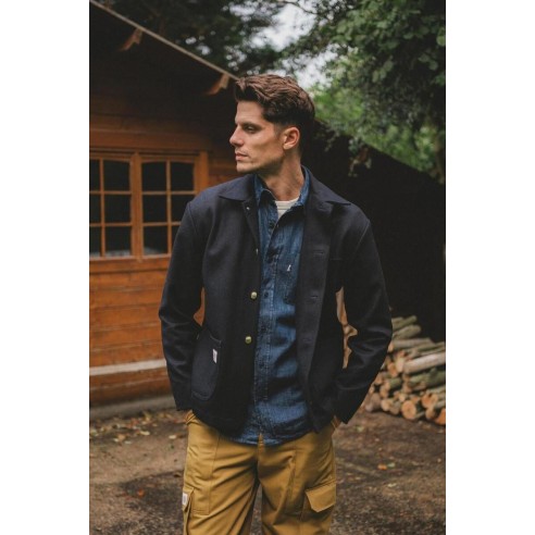 Manteau Corto Laine Marine