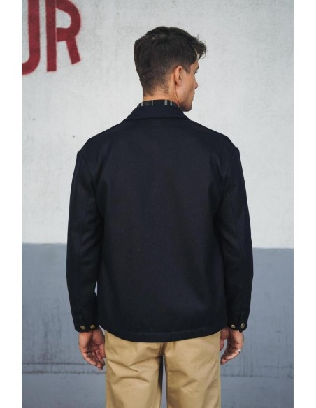 Manteau Corto Laine Marine