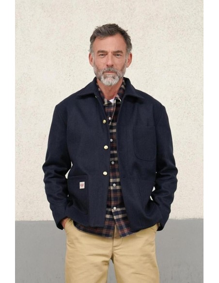 Manteau Corto Laine Marine
