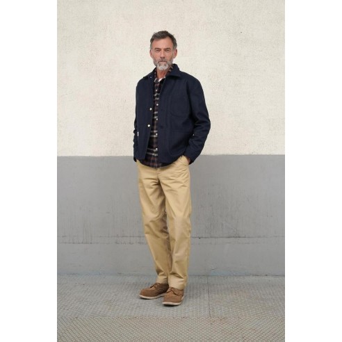 Manteau Corto Laine Marine