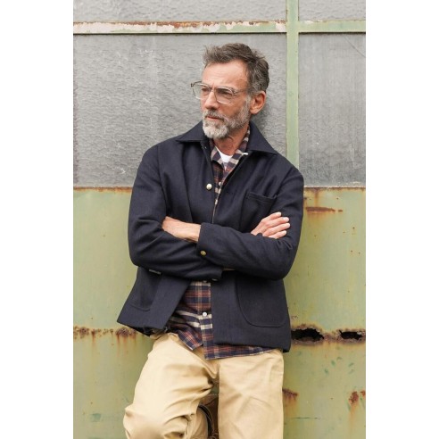 Manteau Corto Laine Marine
