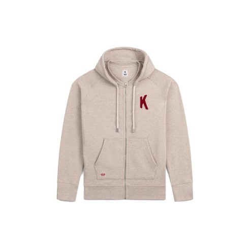 Sweat à Capuche Amande Broderie