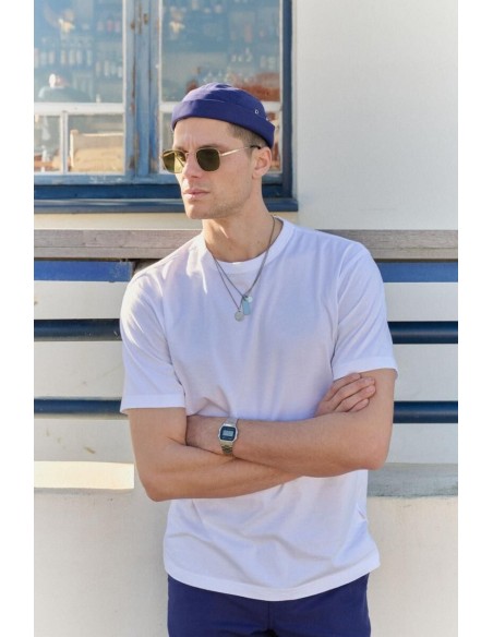 T-shirt Blanc Coton Homme - Made in France