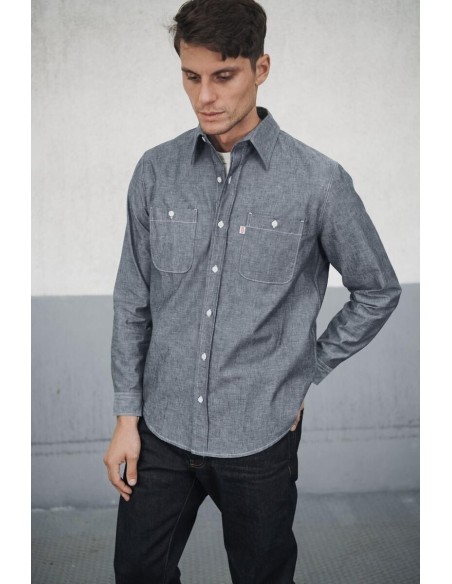 Chemise Workshirt Bleu Homme