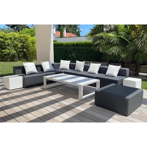 SERENA | Fauteuil d'angle extérieur COZIP | 80x80, assise 38, dossier 25 cm