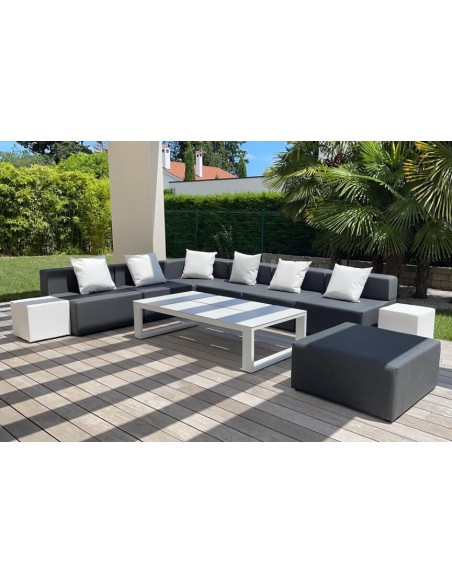 SERENA | Fauteuil d'angle extérieur COZIP | 80x80, assise 38, dossier 25 cm