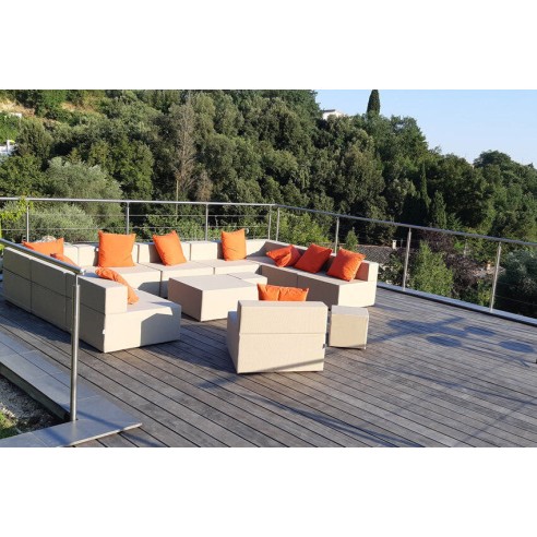 SERENA | Pouf extérieur COZIP | 80x80xh40 cm