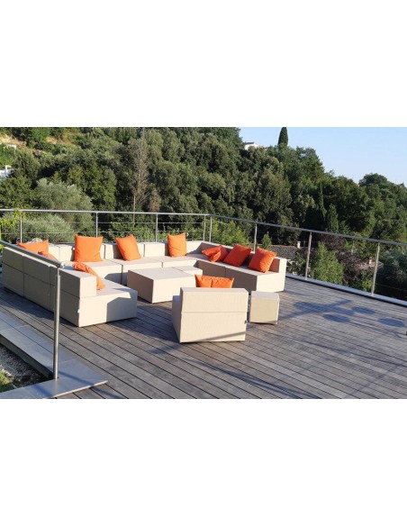 SERENA | Pouf extérieur COZIP | 80x80xh40 cm