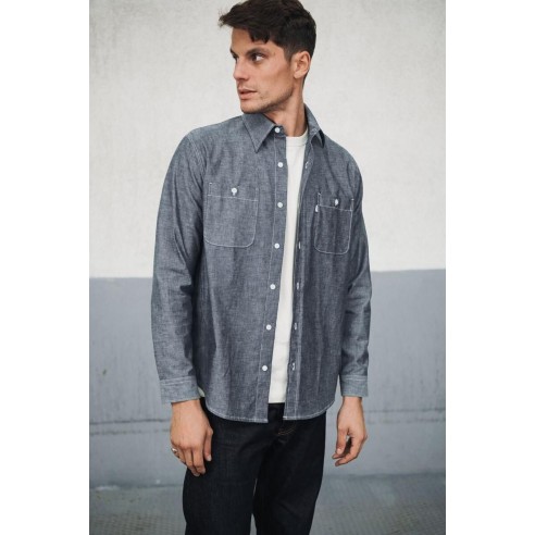 Chemise Workshirt Bleu Homme