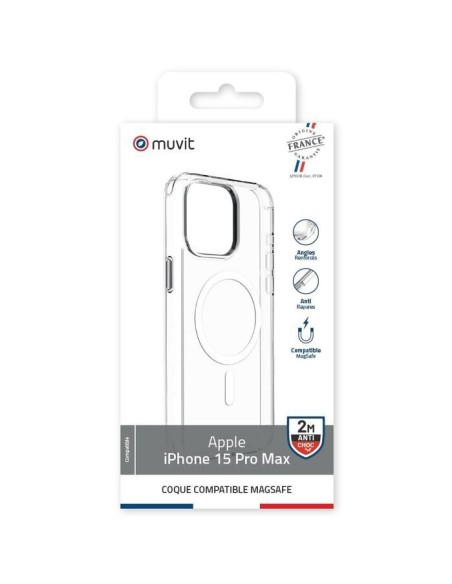 COQUE TRANSPARENTE MAGSAFE 2M IPHONE 15 PRO MAX