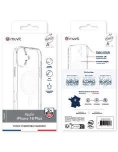 COQUE TRANSPARENTE MAGSAFE 2M IPHONE 16 PLUS