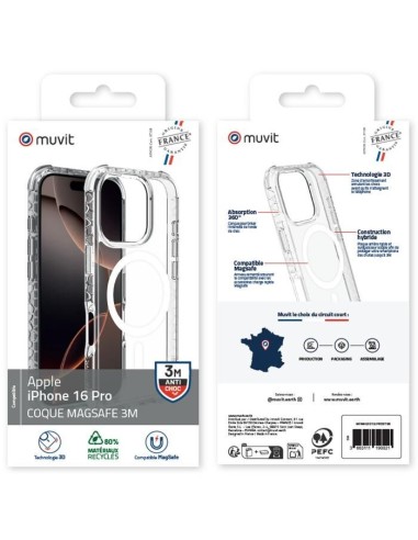 COQUE TRANSPARENTE MAGSAFE 3M IPHONE 16 PRO