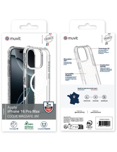 COQUE TRANSPARENTE MAGSAFE 3M IPHONE 16 PRO MAX