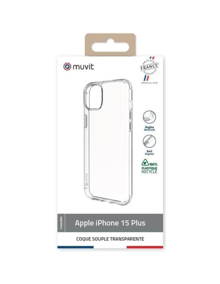 COQUE TRANSPARENTE RECYCLEE IPHONE 15 PLUS