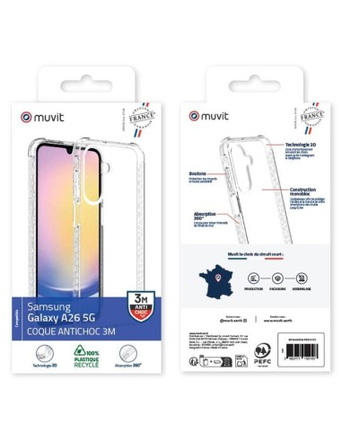 COQUE TRANSPARENTE RENFORCEE 3M SAMSUNG GALAXY A26 5G