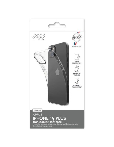 MYWAY FRANCE COQUE SOUPLE TRANSPARENTE IPHONE 14 PLUS