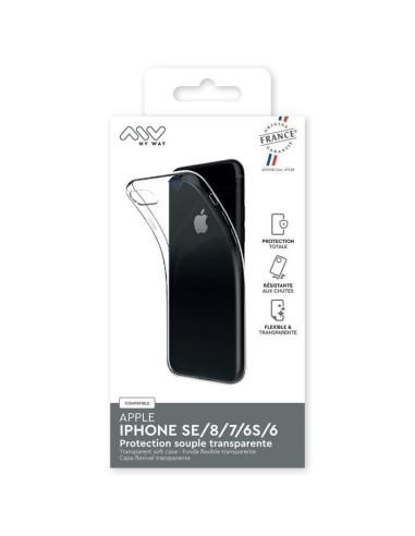 MYWAY FRANCE COQUE SOUPLE TRANSPARENTE IPHONE SE/8/7/6S/6