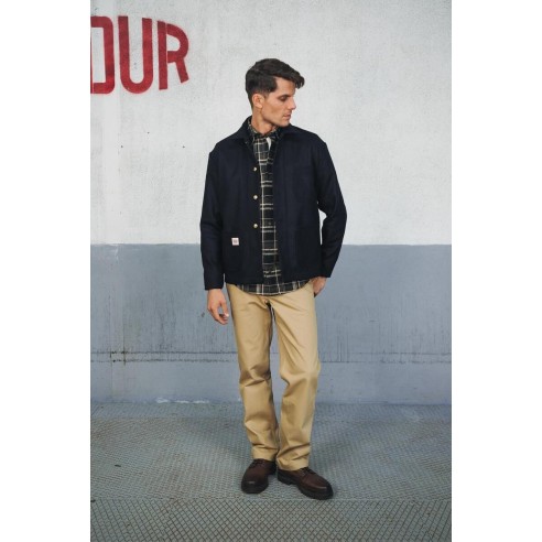 Manteau Corto Laine Marine