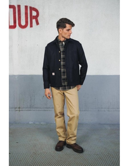 Manteau Corto Laine Marine